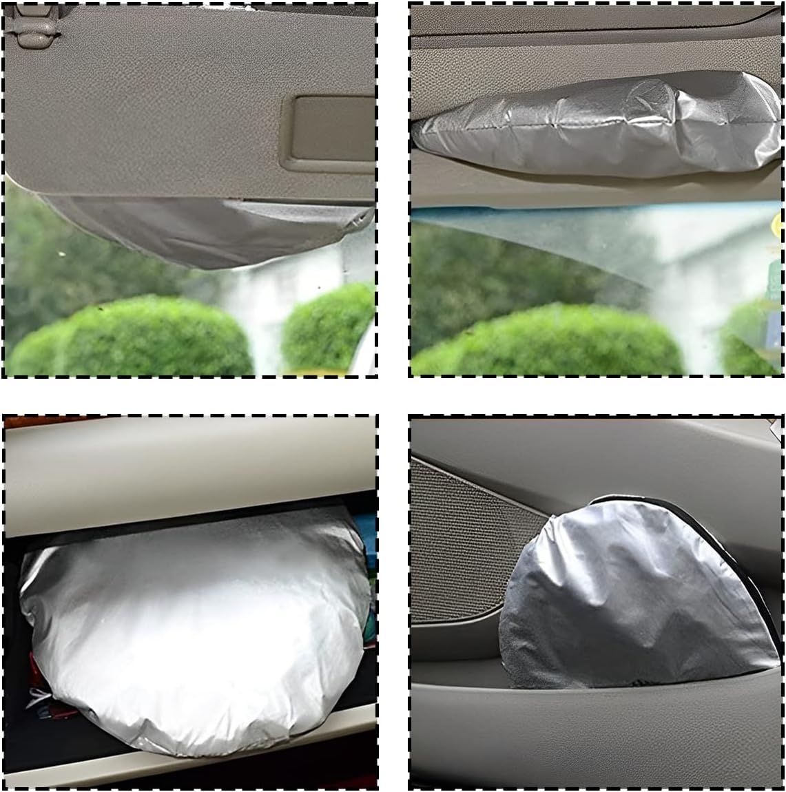 8sanlione 2 parasoles para parabrisas de automóvil, protector solar plegable para ventana delantera, bloquea los rayos UV y mantiene tu vehículo
