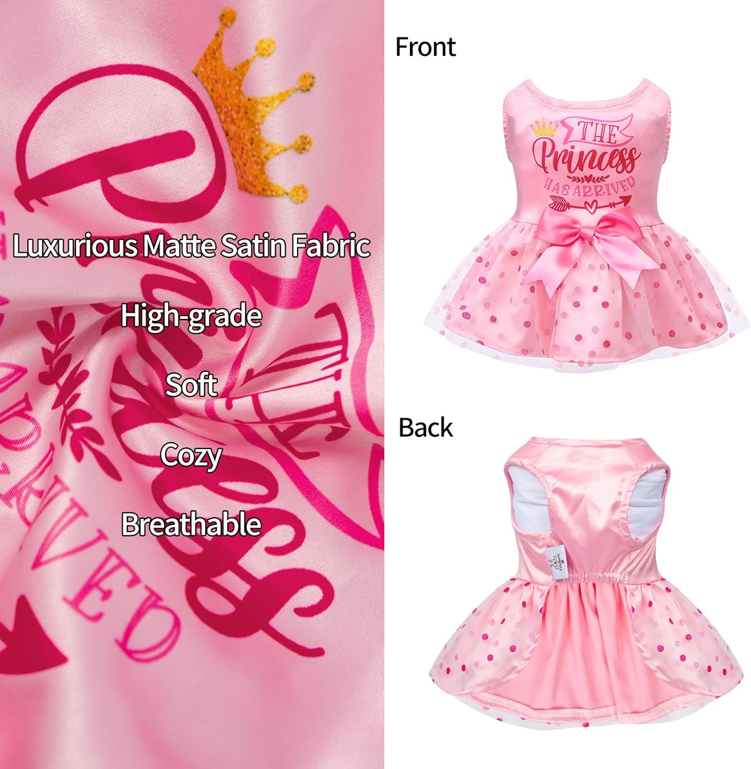 CuteBone Vestido de cumpleaños para niña, ropa de princesa, disfraz de gato, ropa para perros pequeños, traje de mascota DD20S