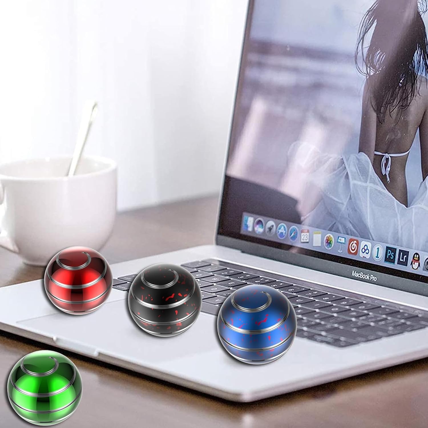 Apqdw Juguetes para ansiedad, juguetes cinéticos de escritorio de 2.17 pulgadas para adultos, accesorios de escritorio para oficina, recuerdos de
