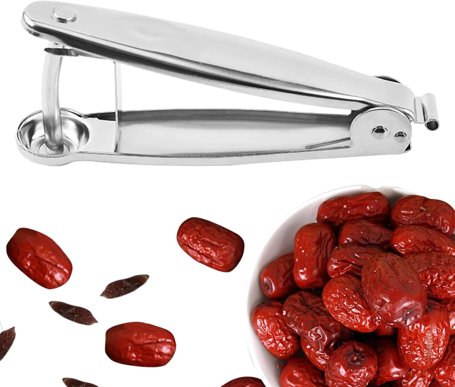 Herramienta de deshuesador de cerezas, de acero inoxidable, descorazonador de cerezas, herramienta de picadura de azufaifo, descorazonador de oliva,