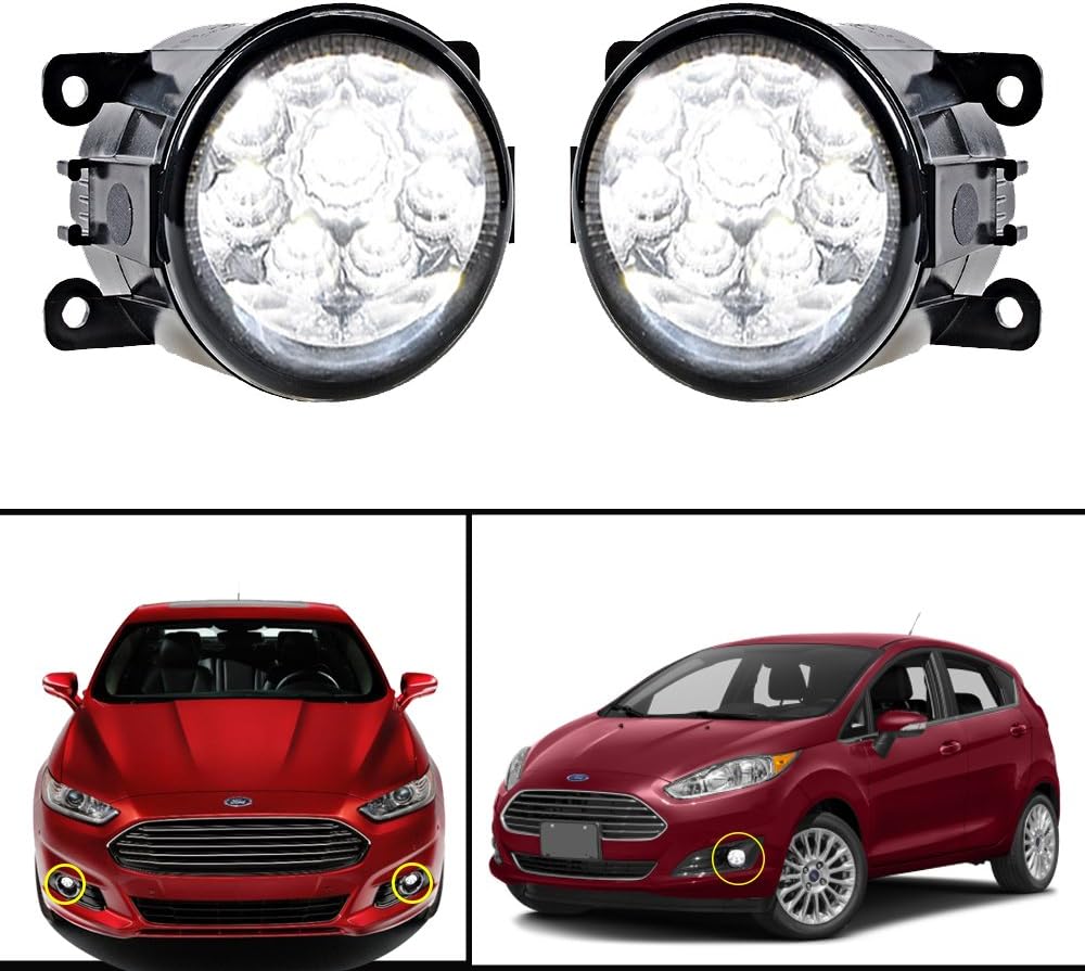 2X 55W LED Lámparas de luz antiniebla para Ford Focus Mustang Ranger Fiesta Fusion Explorer C-Max Transit Connect Estilo libre Taurus X – RE