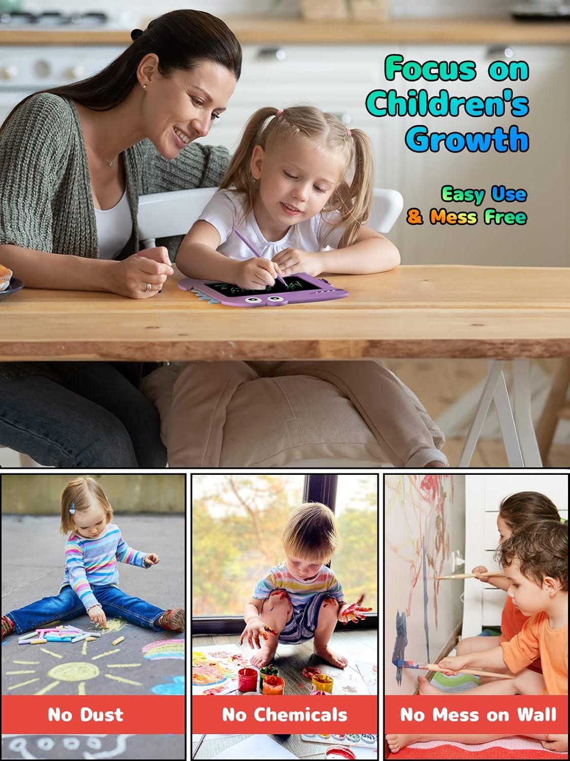 Tableta de escritura LCD para niños pequeños, tablero de garabatos de 8.5 pulgadas, almohadilla de dibujo para juegos de niños, tablero de dibujo de