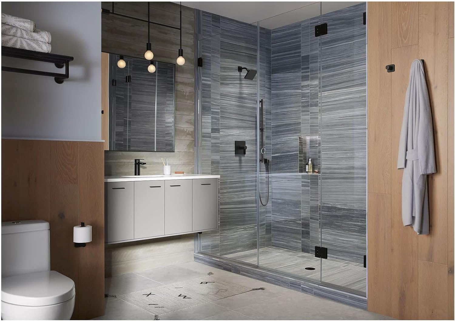 Kohler 23529-TT Gancho paralelo para bata, titanio vibrante