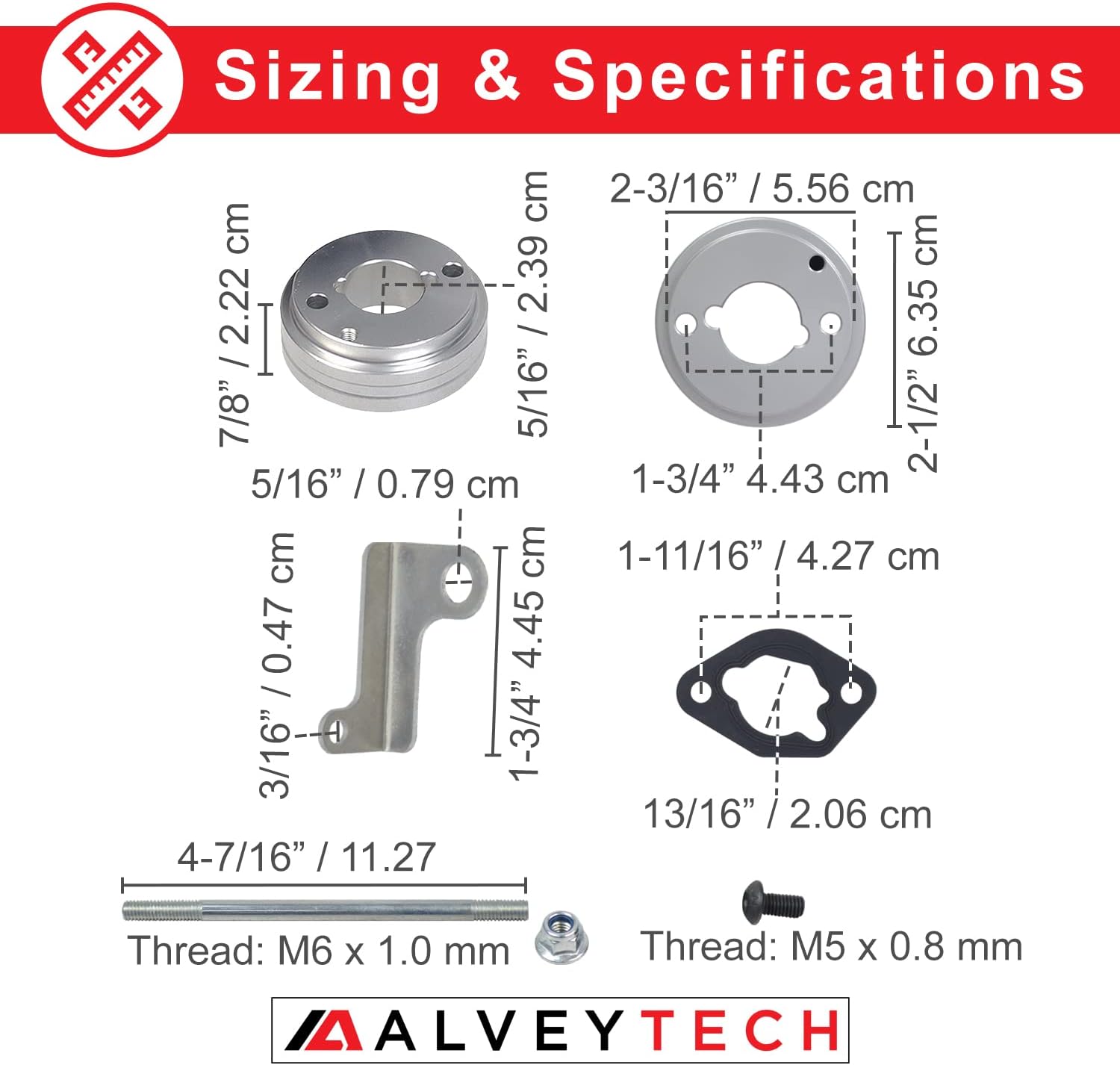 AlveyTech Kit de admisión de filtro de aire de alto rendimiento compatible con Coleman BT200X y CT200U 212cc Mini Bike – Limpiador de aire del