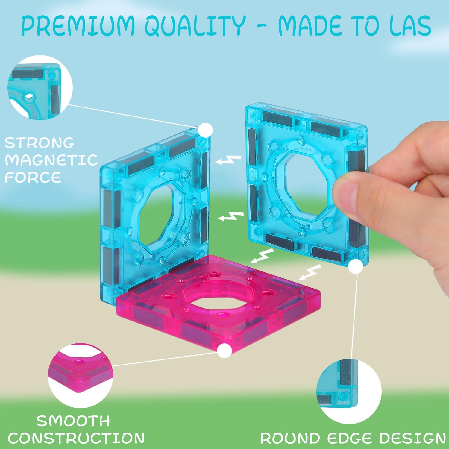 Marble Run – Bloques de construcción magnéticos para niños de 3 a 5 años, 4 a 8 años, juguete de aprendizaje STEM para el desarrollo cerebral,