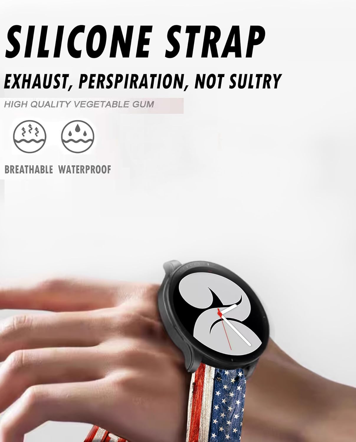 Compatible con Galaxy Watch 65  45 Pro  4 Classic  3 (1.614 in)  Active 2 & 1 Banda, correa de repuesto de 0.787 pulgadas sin decoloración para