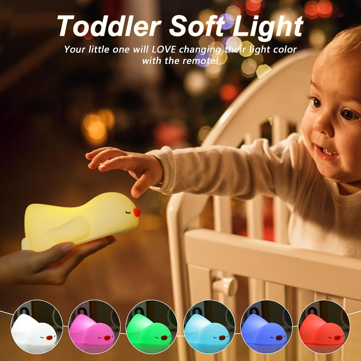 Nuevos regalos para el día de la madre, luz nocturna para lactancia materna, luz suave con control remoto y atenuación y temporizador y recargable,