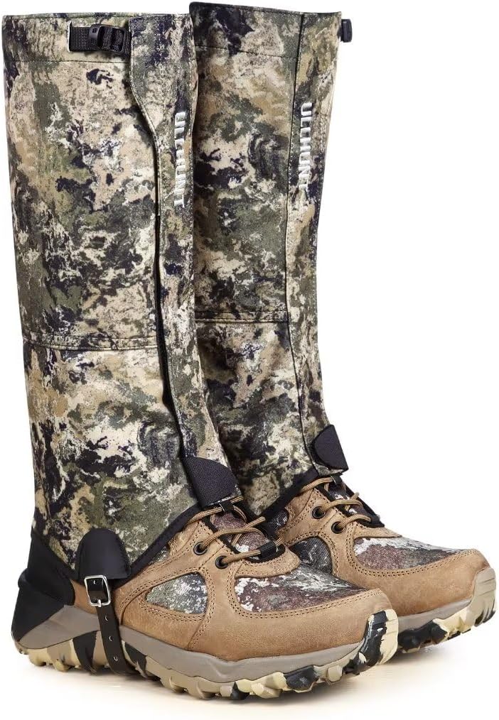 UIIHUNT Hunting Gaiters Leg Gaiters Hunting Boot Gaiters, Waterproof Hiking Gaiters with Upgraded Rubber