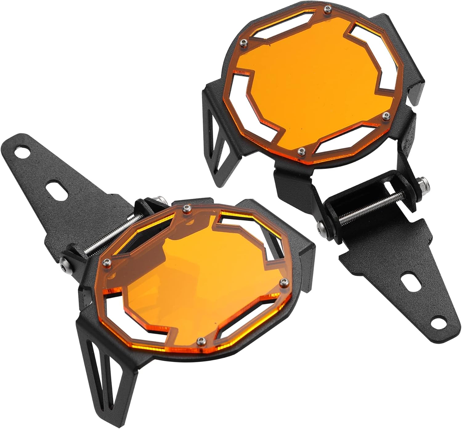 Motoforti Par de la motocicleta LED antiniebla Protector Guardias OEM Foglight lámpara cubierta para BMW R1200 F800R1250 F850GS naranja