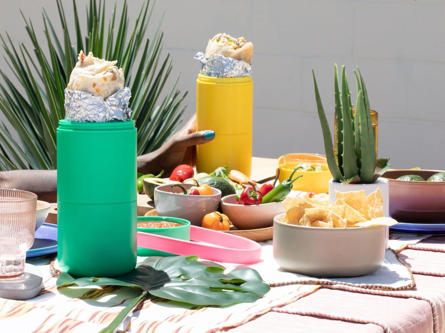 Burrito Pop  El primero de su tipo de soporte de burrito giratorio  Contenedor de almuerzo de viaje  Contenedores de burrito  Para mantener tu