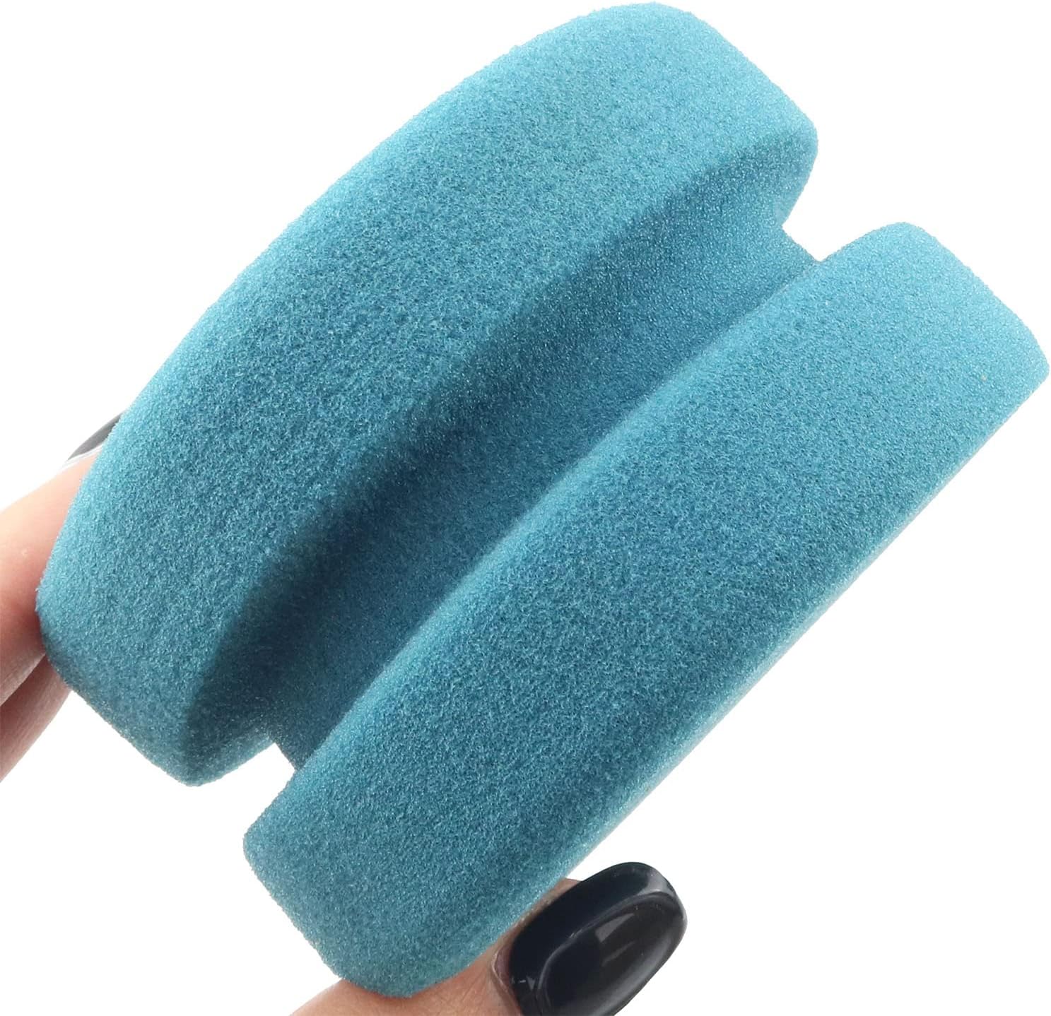 Esponja de pintura de doble cara, esponja redonda redonda para pintura, manualidades, cocina, encerado de automóvil, 2 unidades, azul x 2 + azul