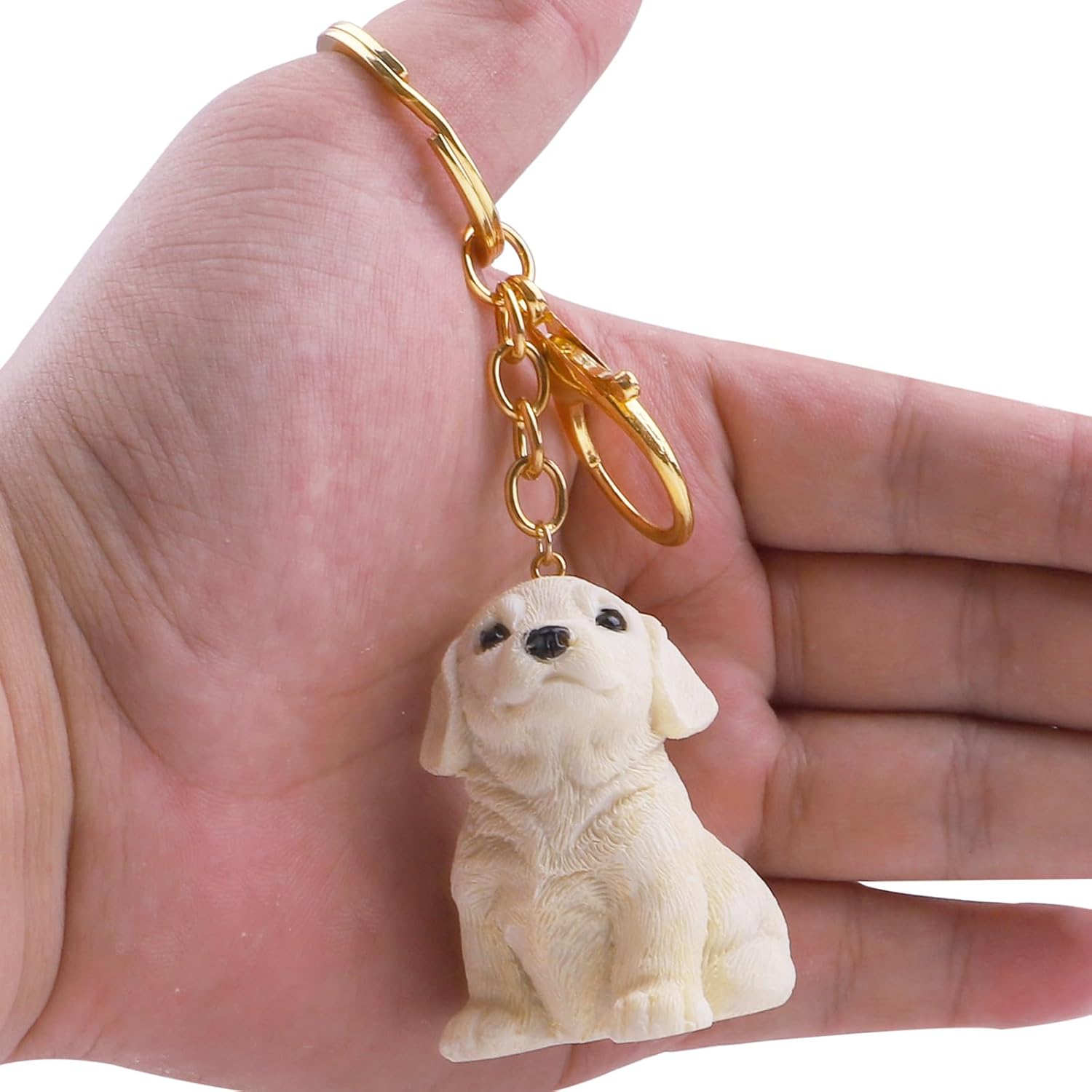 Kingzhuo 2 llaveros de mochila con gancho adorable para cachorros, para niños, niñas, perros, cachorros, regalos de fiesta para perros