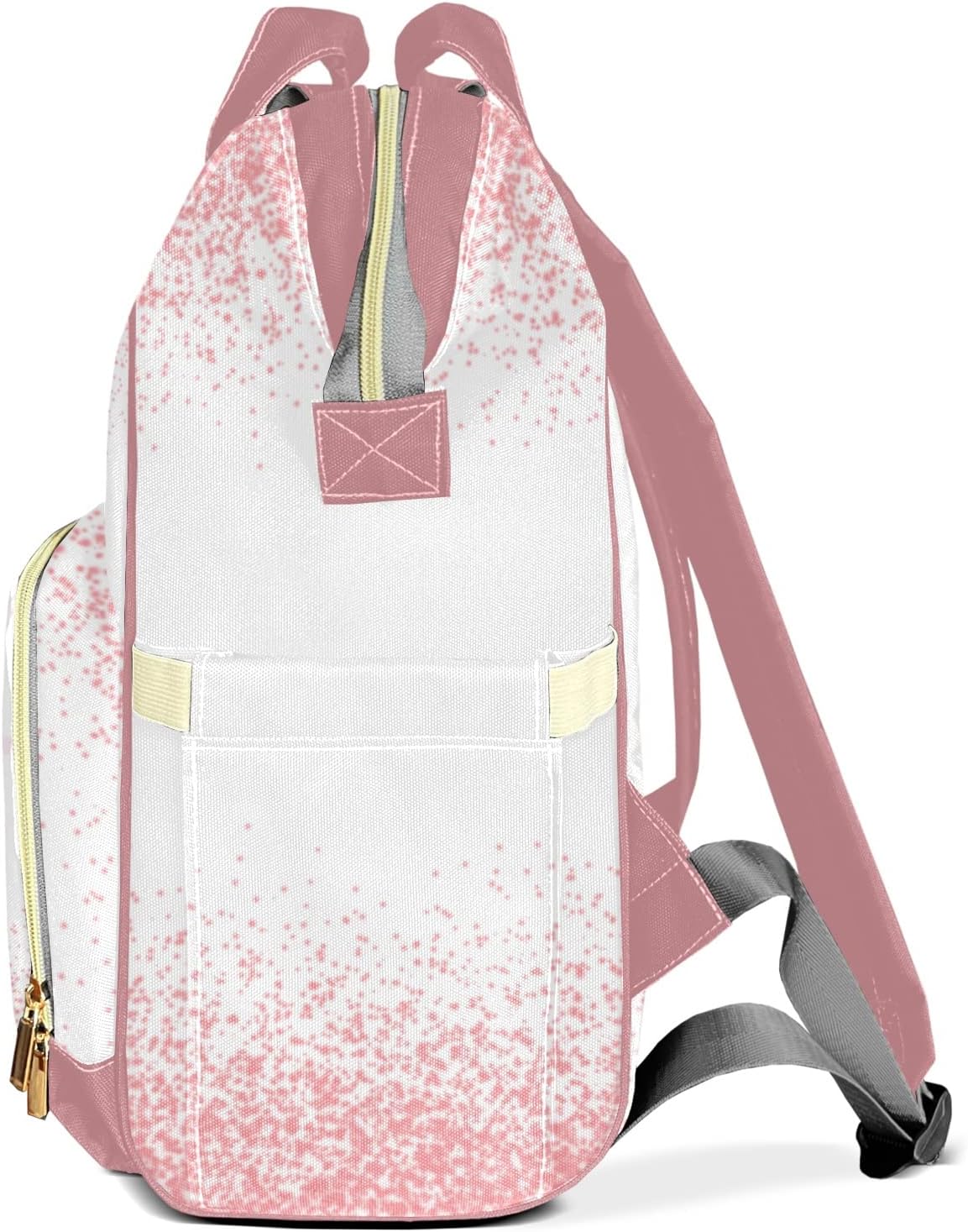 Bolsas de pañales con estampado rosa y blanco para mamá y niña, Personalizado 4