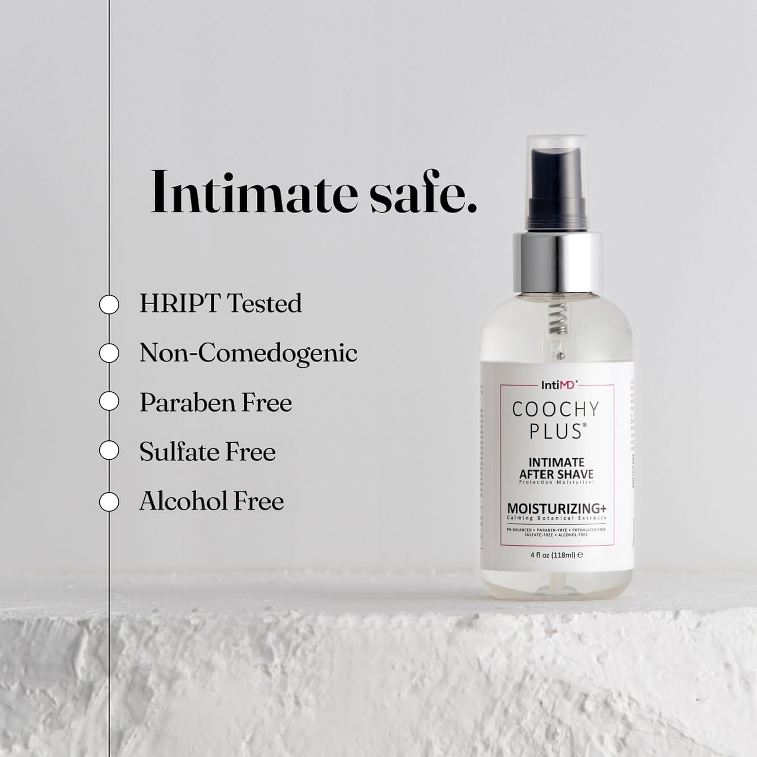 IntiMD Coochy Plus HydroLock Hidratante + Kit de 3 Pasos para Afeitado Íntimo Set de Regalo Nouria Pre-Shave Elixir Oil + Coochy Plus Crema de