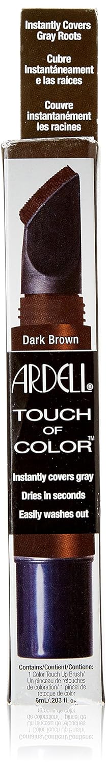 Ardell Touch of Color Tinte para el cabello, marrón oscuro, 0.2 onzas líquidas