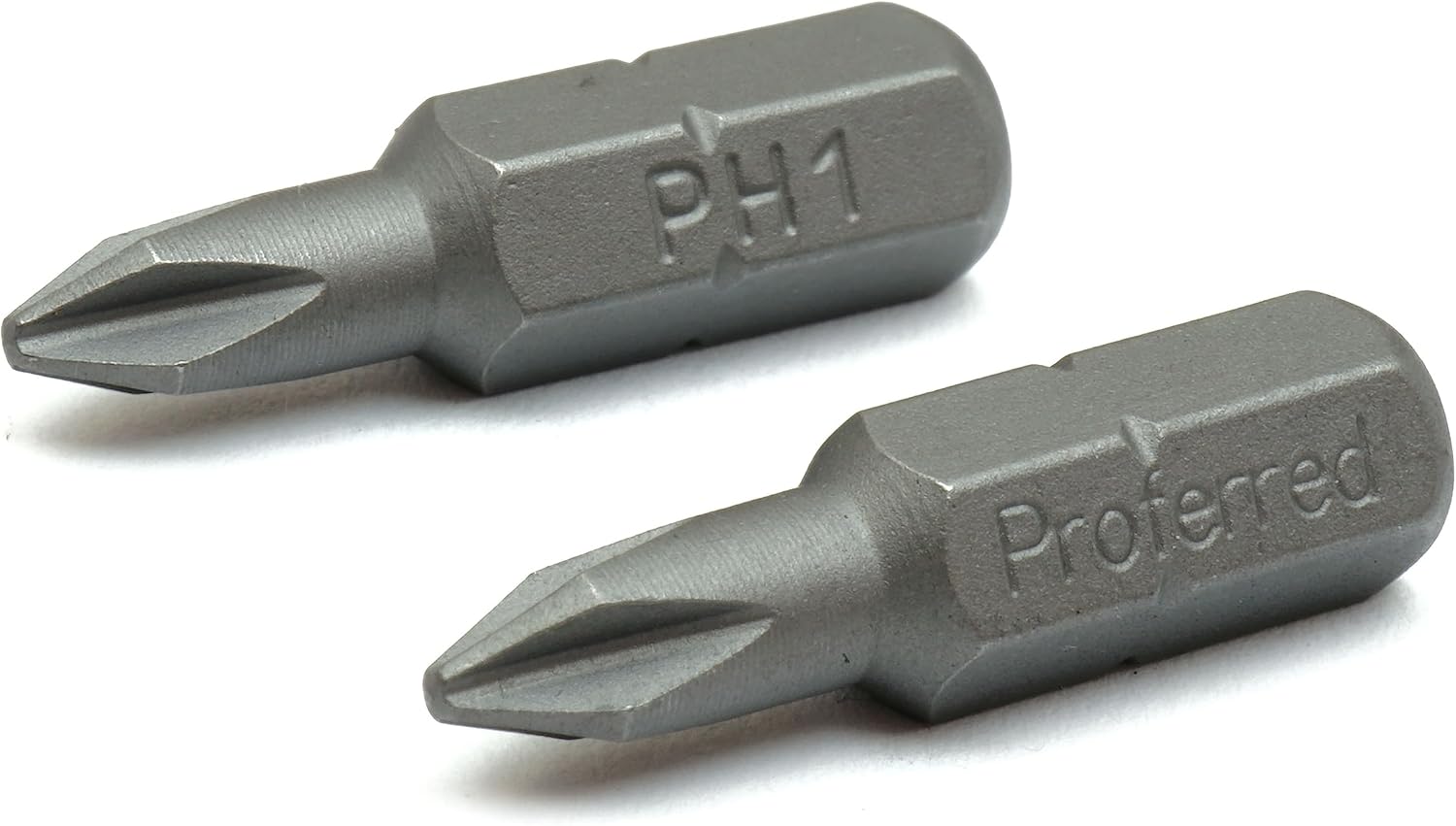 MonsterBolts – Brocas de inserción PH1 Phillips con vástago hexagonal de 14 pulgadas, acero S2, paquete de 5