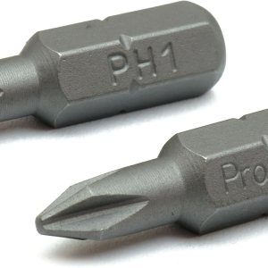 MonsterBolts – Brocas de inserción PH1 Phillips con vástago hexagonal de 14 pulgadas, acero S2, paquete de 5 MonsterBolts – Brocas de inserción PH1 Phillips con vástago hexagonal de 14 pulgadas, acero S2, paquete de 5