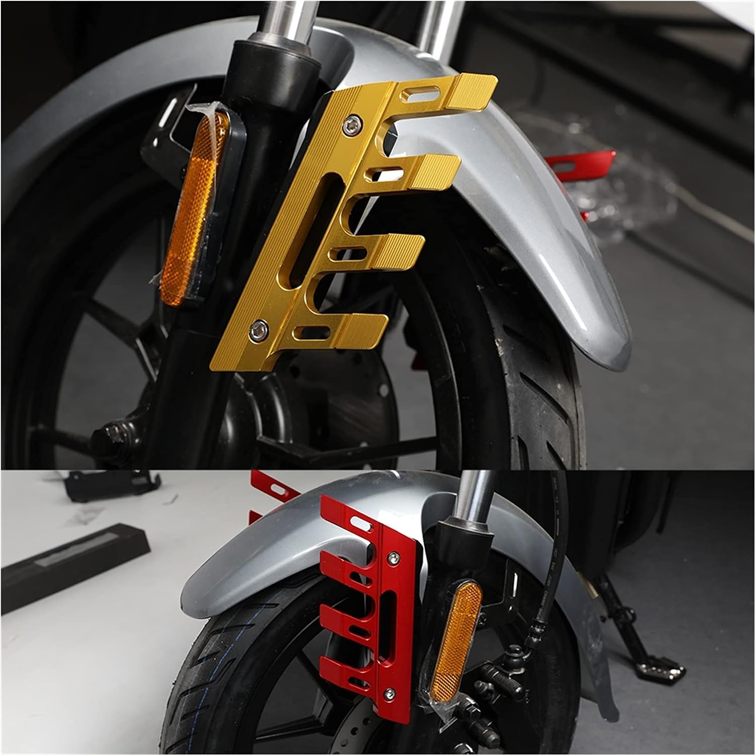 Protector de guardabarros delantero Moto para SUZUKI V-STROM 1000 650 DL650 DL1000 2015 2016 2017 anticaídas (color rojo)