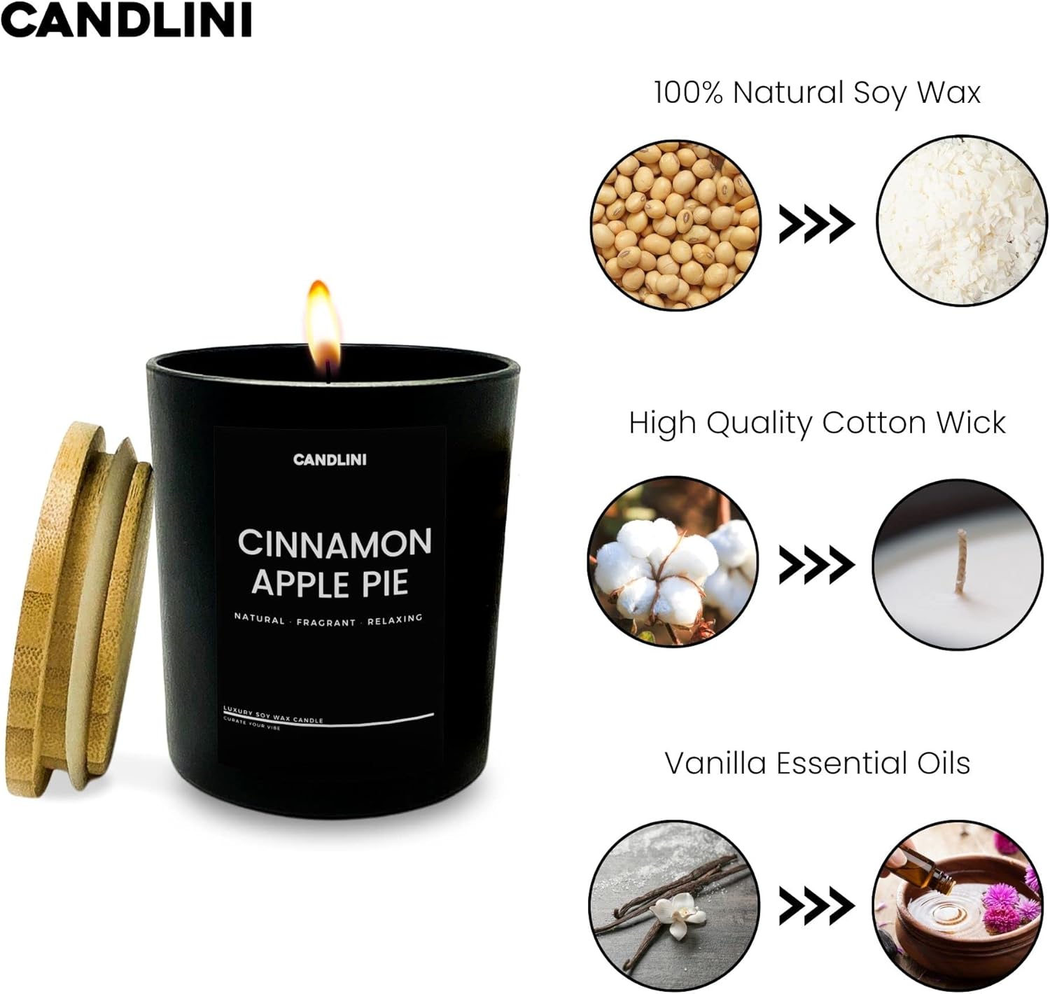 Vela para hombres  Vela de lujo de cera de soja impresionante aroma a canela  Velas únicas de regalo de cumpleaños para novio, papás, mejores