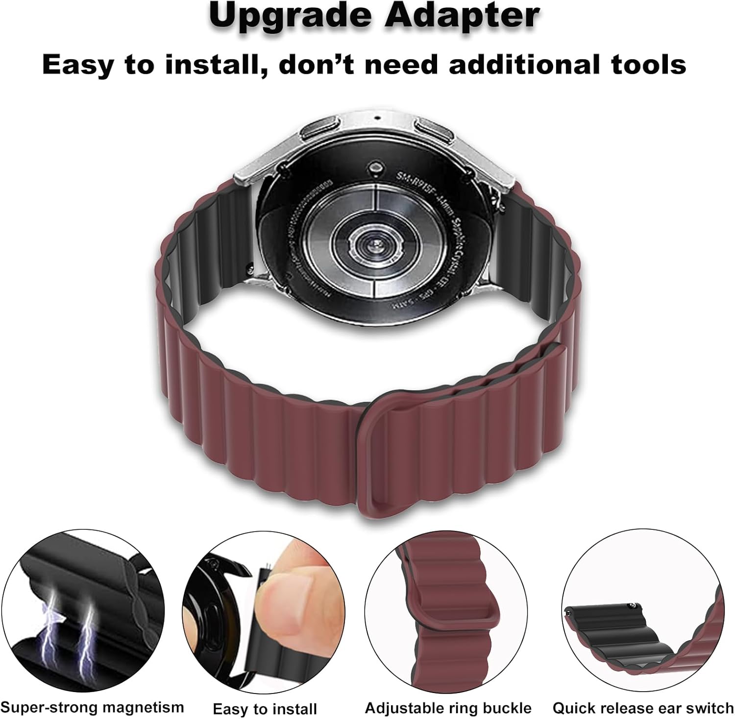 elfofle Correa de 0.866 pulgadas compatible con Samsung Galaxy Watch 3 de 1.772 pulgadasWatch 1.872 pulgadasGear S3 ClassicFrontier, correa de