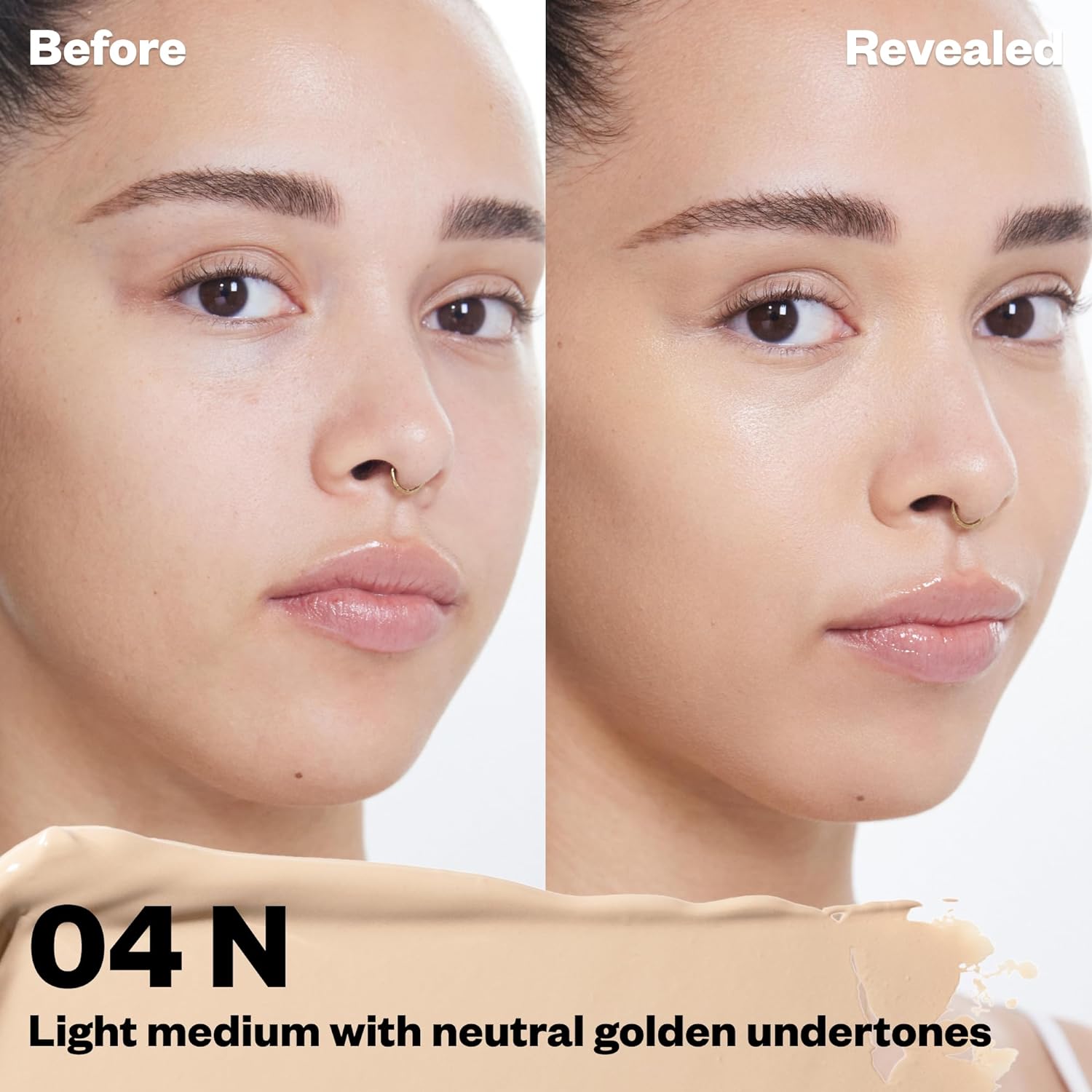 Kosas Mini corrector revelador  maquillaje de cobertura media, oculta ojeras debajo de los ojos, manchas oscuras y manchas (tono 04)