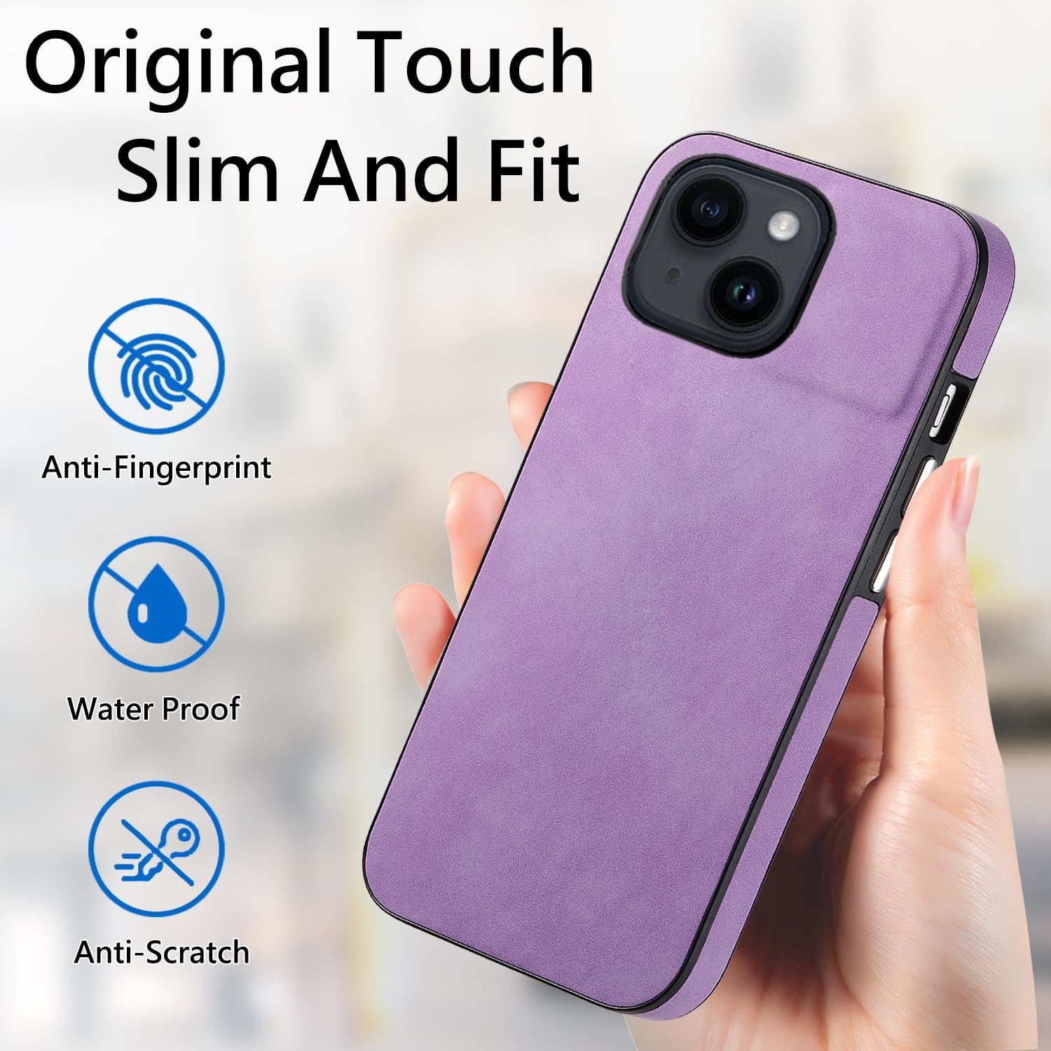 Asuwish Funda de teléfono para iPhone 14 de 6.1 pulgadas con protector de pantalla de vidrio templado y funda de cuero delgada y suave, accesorios