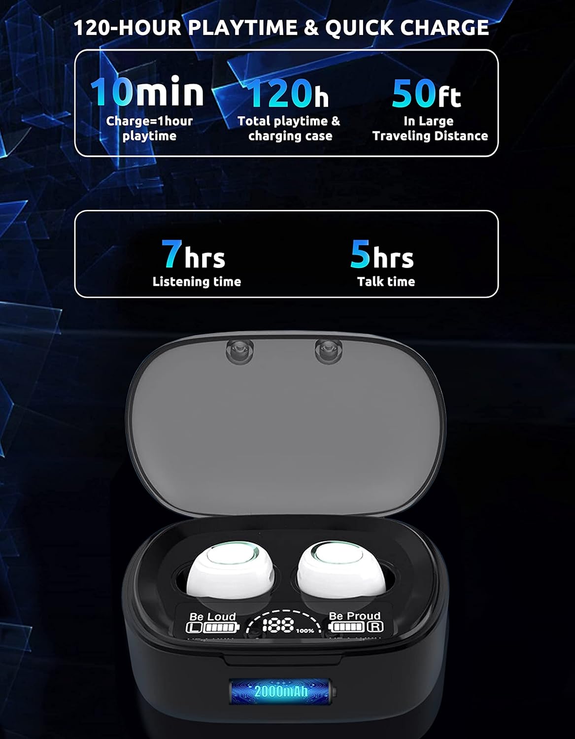 Wireless V5.1 PRO Auriculares funciona para Xiaomi Mi 5s IPX3 Bluetooth Touch Impermeablea prueba de sudorReducción de ruido con micrófono (negro)