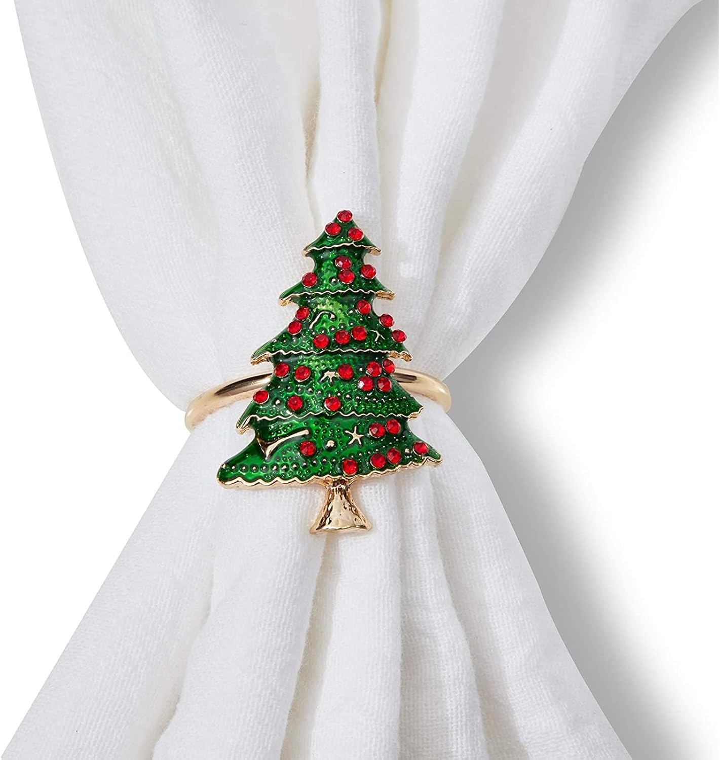 Farmlyn Creek Juego de servilleteros para árbol de Navidad, decoración del hogar (1 x 2 pulgadas, 6 unidades)