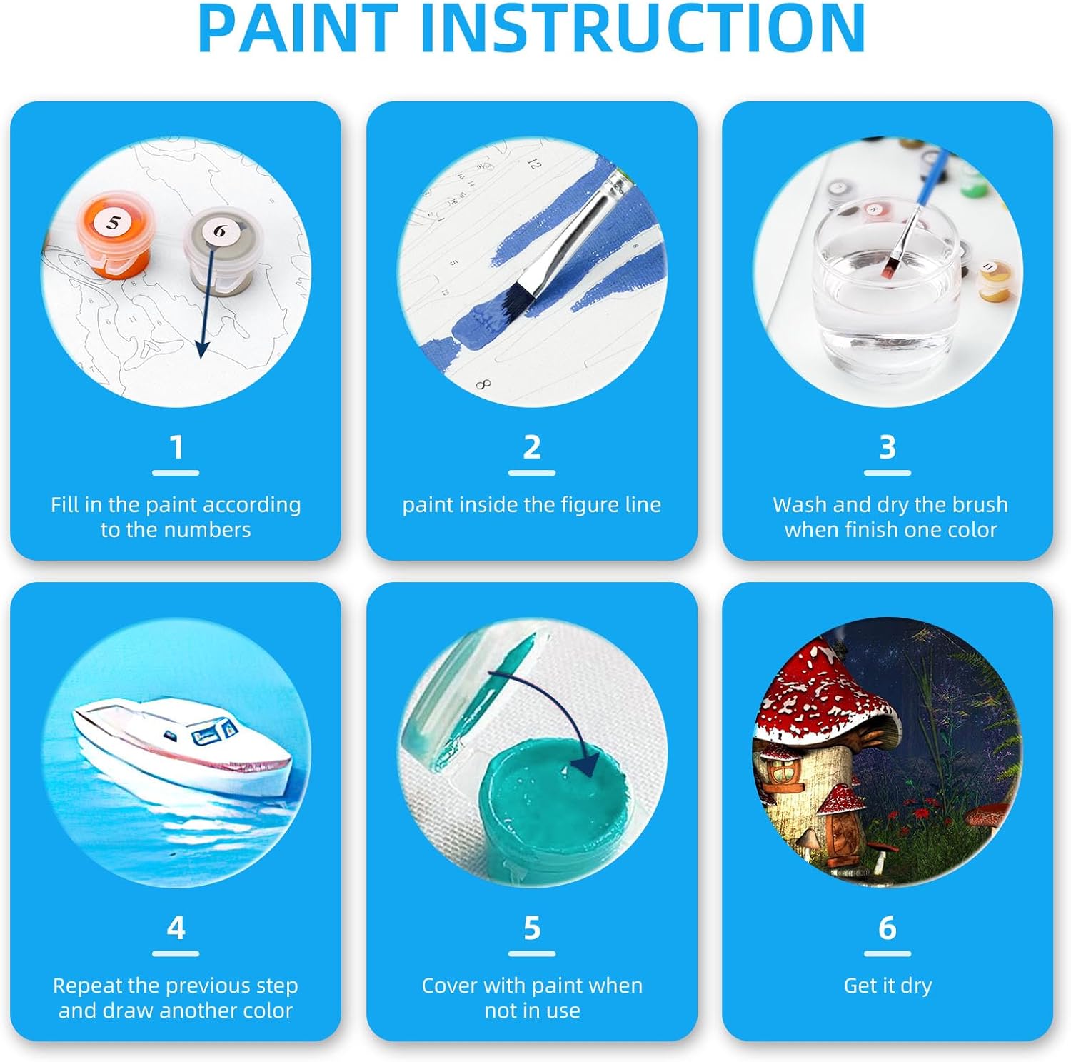 Ginkko Pintura por números para adultos, principiantes y niños de 8 a 12 años con marco de madera, fácil acrílico sobre lienzo de 9 x 12 pulgadas