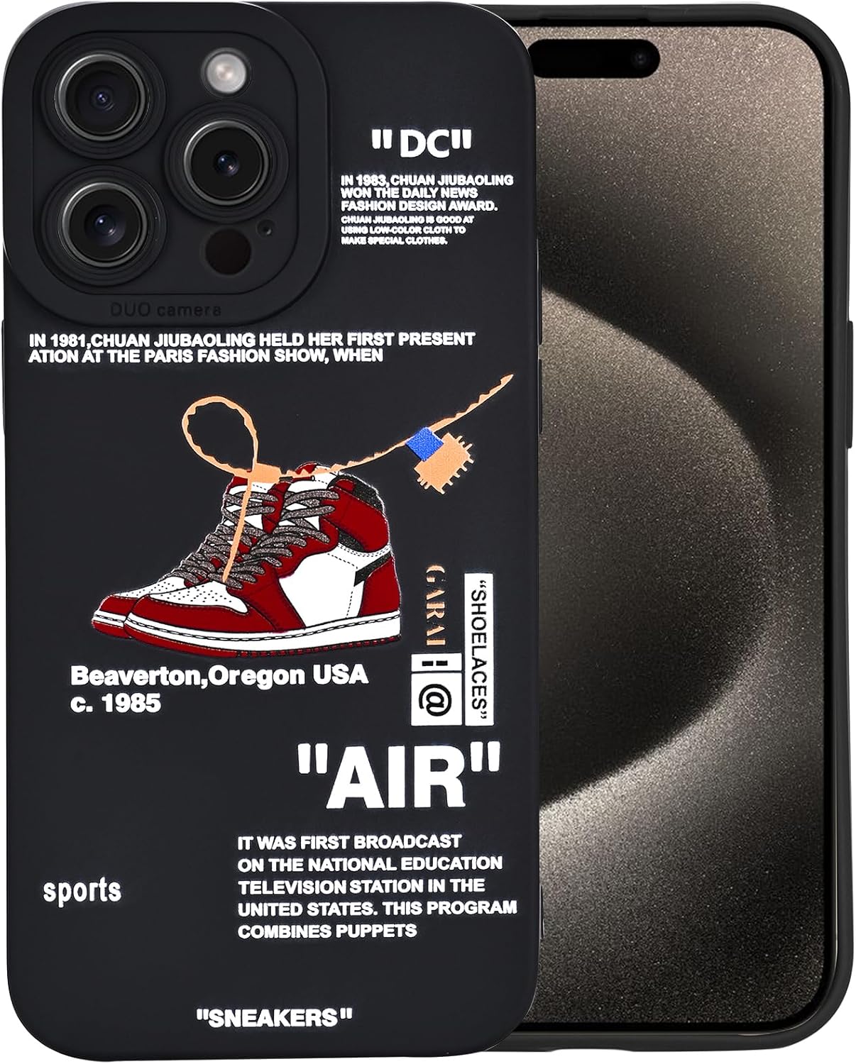 Funda compatible con iPhone 15 Pro Max de 6.7 pulgadas, diseño creativo pintado de silicona suave, a prueba de golpes, para iPhone 15 Pro Max de 6.7