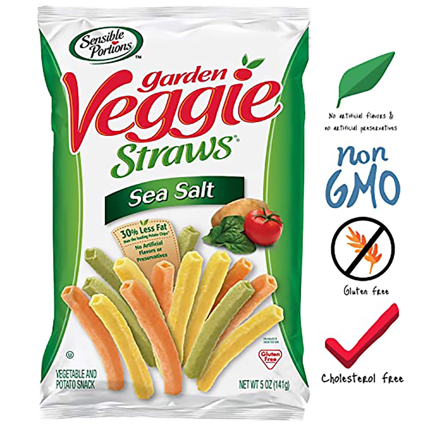 Sensible Portions Veggie Straws – Sal marina, 5 onzas