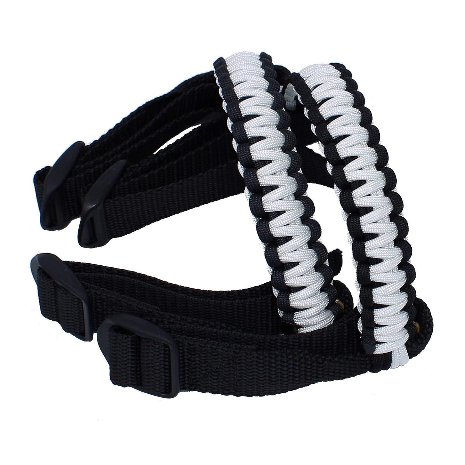 Paracord Grab Handles for Jeep WranglerGladiator CJ YJ TJ JK JL JT (White)
