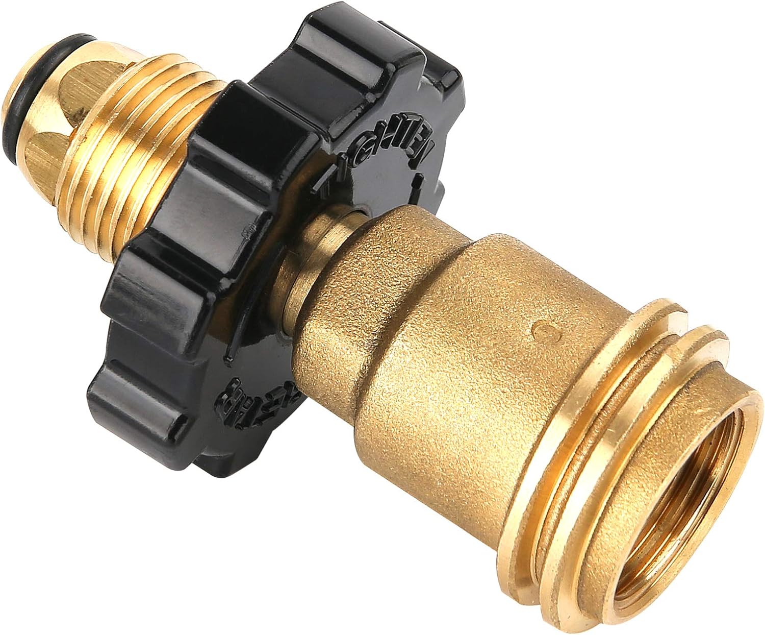 Solimeta Adaptador de tanque de propano de ajuste universal que convierte la rosca POL a rosca QCC1, adaptador de manguera de propano