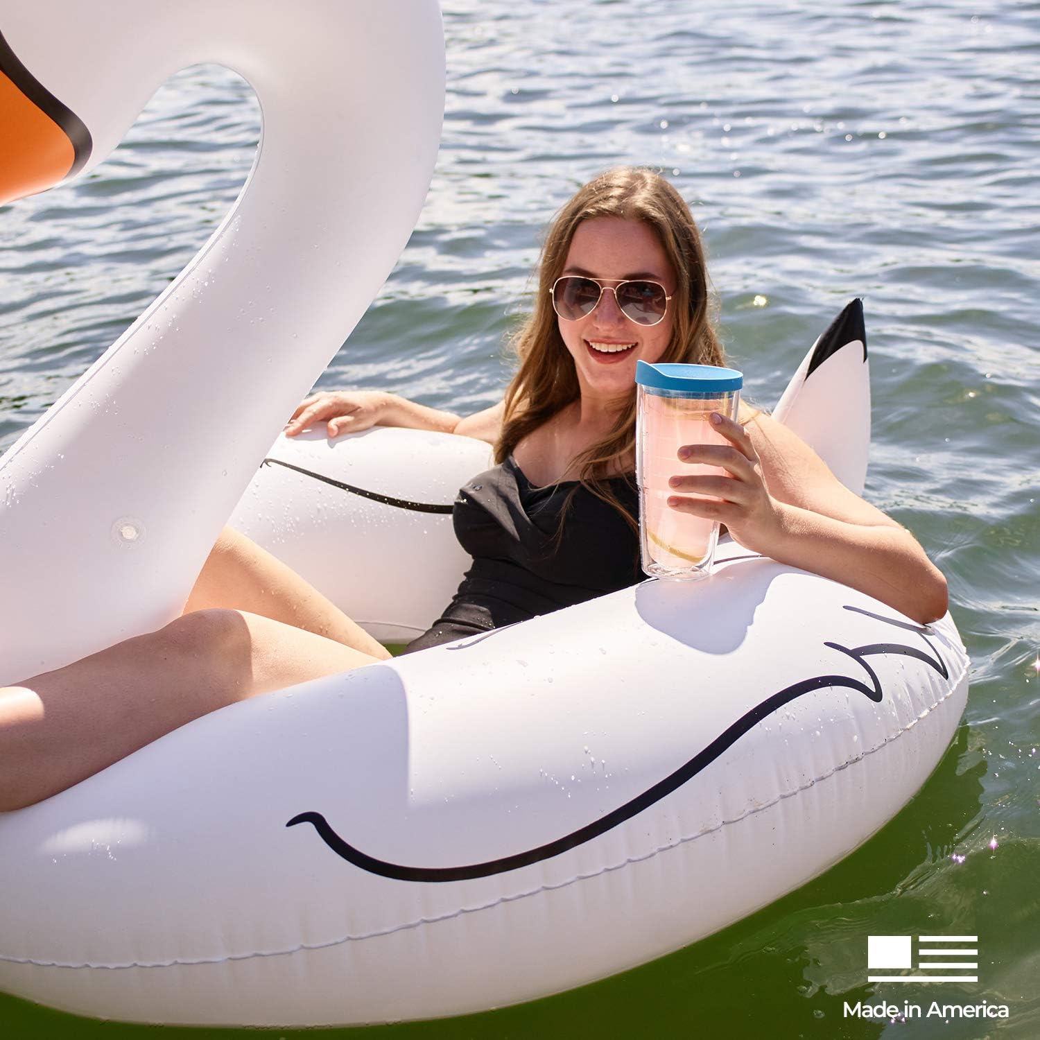 Tervis Vaso aislado de doble pared con la bandera de Carolina del Sur fabricado en Estados Unidos mantiene las bebidas frías y calientes, 24 onzas,