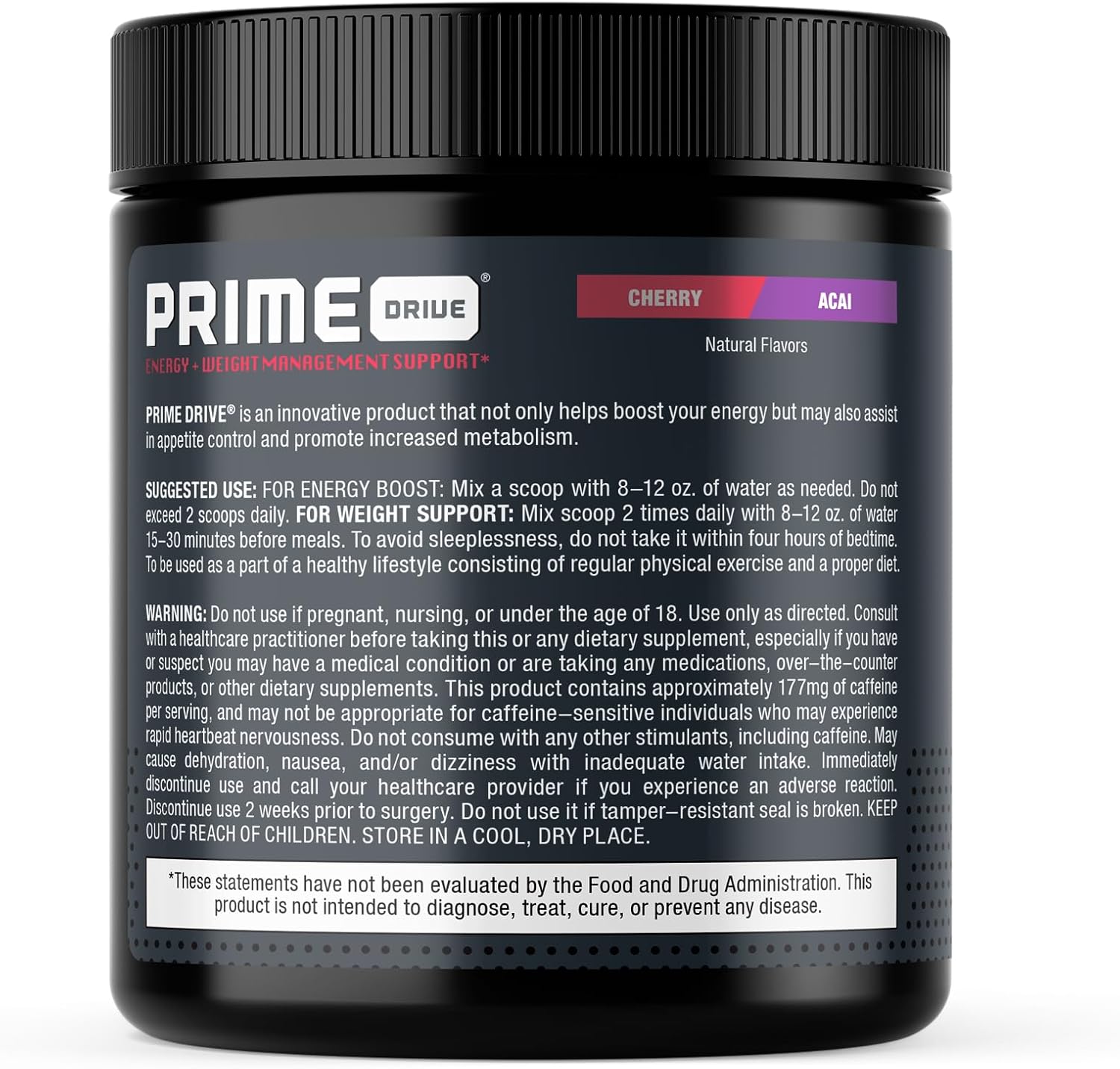 Complete Nutrition Prime Drive Cherry Acai – Bebida energética en polvo
