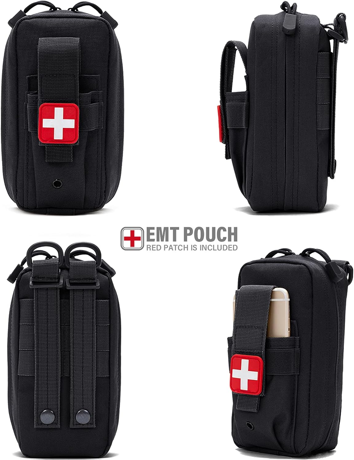 LIVANS Bolsa táctica Molle Medical IFAK, bolsa táctica de primeros auxilios EMT Kit de trauma IFAK bolsa de supervivencia de transporte diario