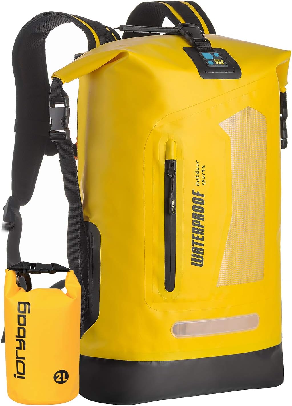 Mochila Idrybag impermeable para deportes acuáticos, saco estanco para senderismo, con tiras de hombros, de 5.28, 7.93 y 10.57 galones