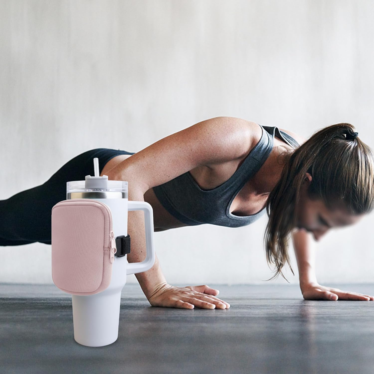 Bolsa para botella de agua Stanley de 40 onzas con asa, accesorios de gimnasio para mujer, bolsa para cinturón compatible con StanleySimple Modern