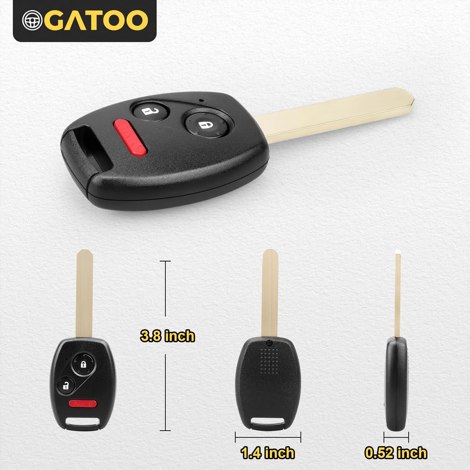Llavero de repuesto para Honda Pilot 2005 2006 2007 2008, control remoto de entrada sin llave CWTWB1U545 35111-S9V-325, 2 piezas