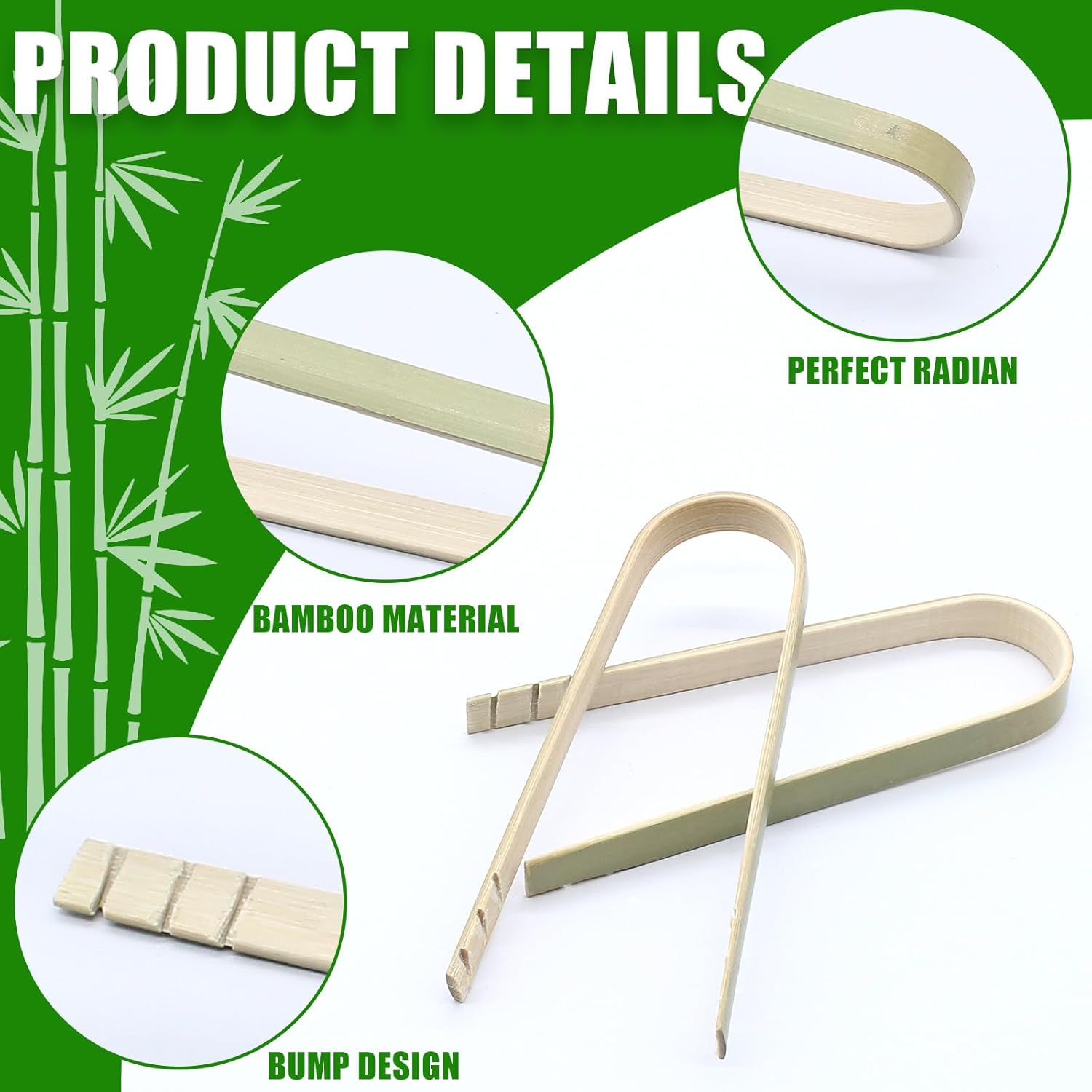40 pinzas de bambú de 3.5 pulgadas para tostadas de bambú, pinzas de cocina de madera, utensilios de cocina para cocinar, tostadas, pan, magdalenas