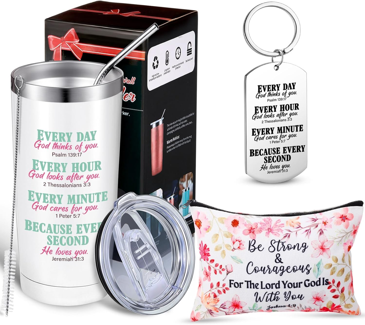 Hoolerry 3 piezas de regalos cristianos para mujeres, regalos de cumpleaños religiosos para mujeres, regalos espirituales para mujeres, regalos del