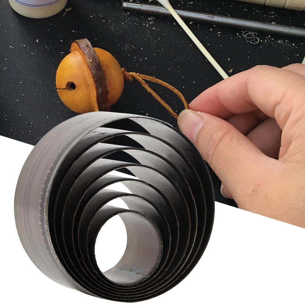 Herramienta de perforación de cuero, 7 piezas, juego de troquelado de bricolaje de forma redonda de cuero, molde circular hecho a mano, perforador
