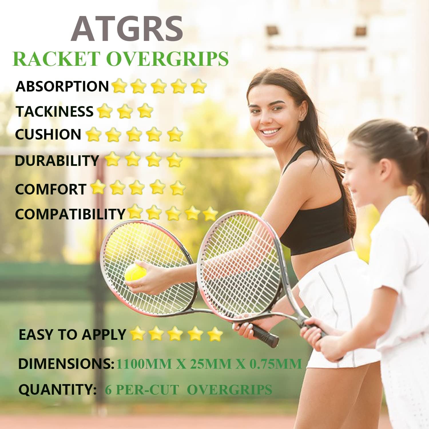 Cinta de agarre para raqueta de tenis, absorbente, antideslizante, para tenis, bádminton, pickleball, mango de agarre y sobreagarre, superficie en