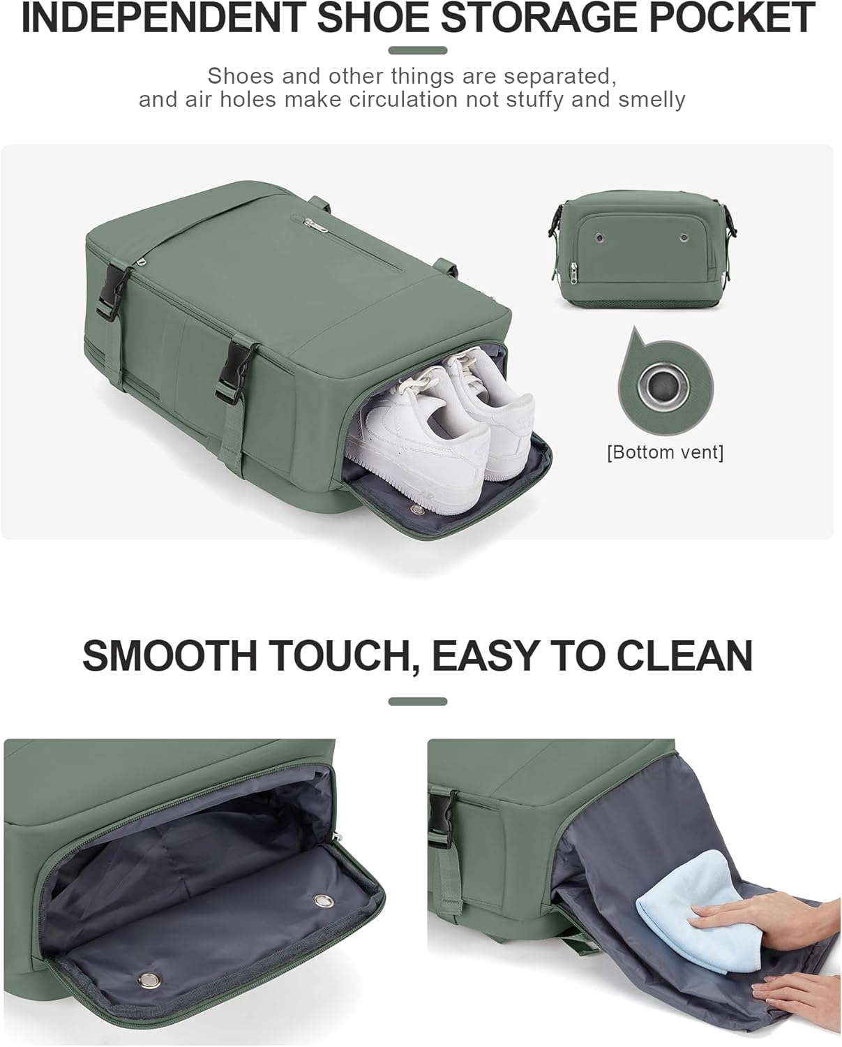 VGCUB Mochila grande de viaje para trabajo, negocios, mochila para computadora portátil aprobada para vuelo, para mujeres y hombres, mochila de