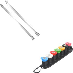 RIDGE WASHER Lavadora a presión de acero inoxidable de 17 pulgadas Lanza de la lavadora a presión, protector de la boquilla de la lavadora a presión RIDGE WASHER Lavadora a presión de acero inoxidable de 17 pulgadas Lanza de la lavadora a presión, protector de la boquilla de la lavadora a presión