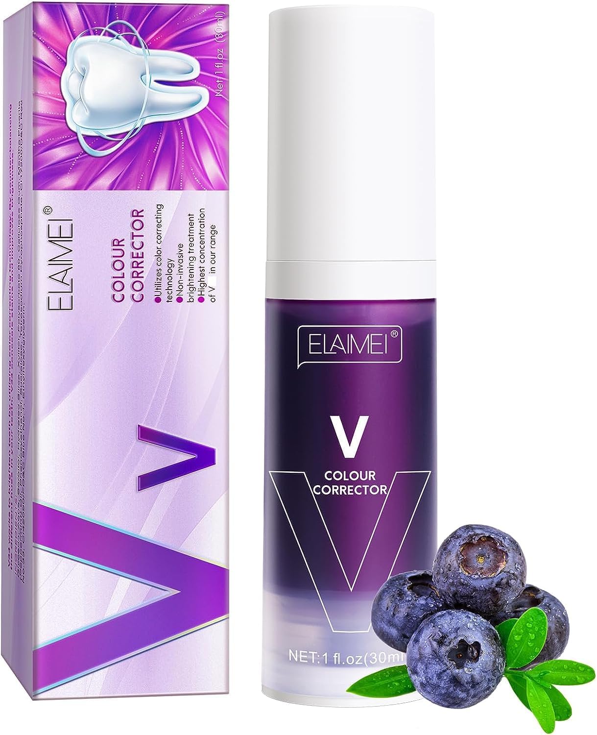 Nivea Men Pasta de dientes morada, 1.06 onzas líquidas, gel blanqueador para dientes, unisex para adultos