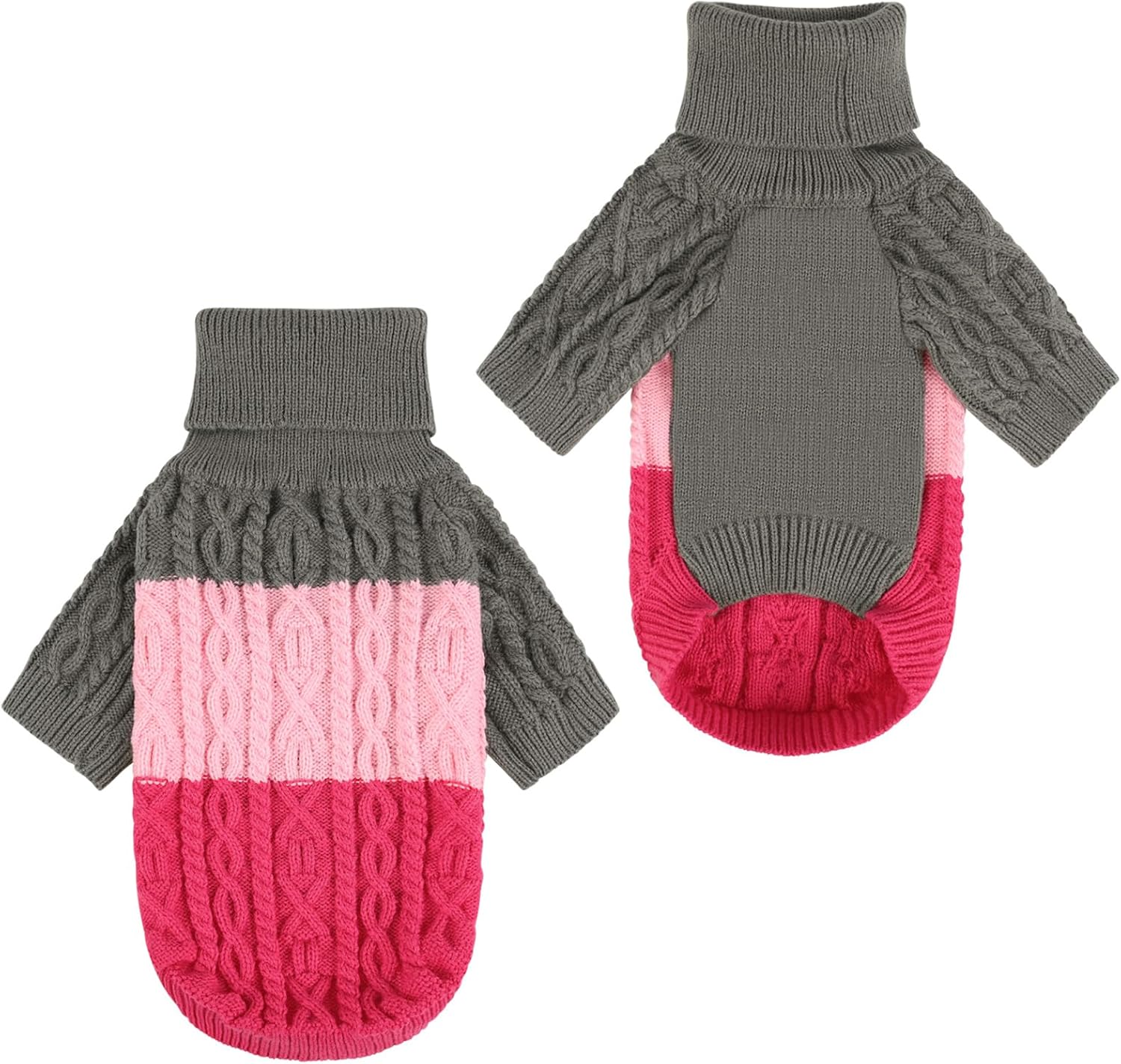 ASENKU Suéter de perro para perros pequeños y medianos, sudadera de punto de cuello alto para perro, ropa gruesa para cachorros para chihuahua,