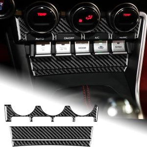 AIRSPEED Cubierta de panel de consola central para Subaru BRZ Toyota GR86 2021 2022, marco de botón de aire acondicionado, adhesivo de fibra de AIRSPEED Cubierta de panel de consola central para Subaru BRZ Toyota GR86 2021 2022, marco de botón de aire acondicionado, adhesivo de fibra de