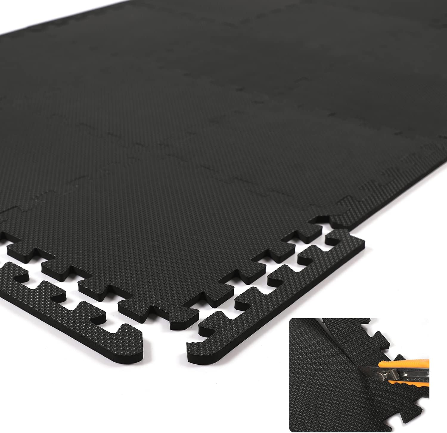 qqpp Alfombrilla de ejercicio EVA para entrenamiento en casa, rompecabezas entrelazado, baldosas de espuma de goma, alfombrillas para yoga,