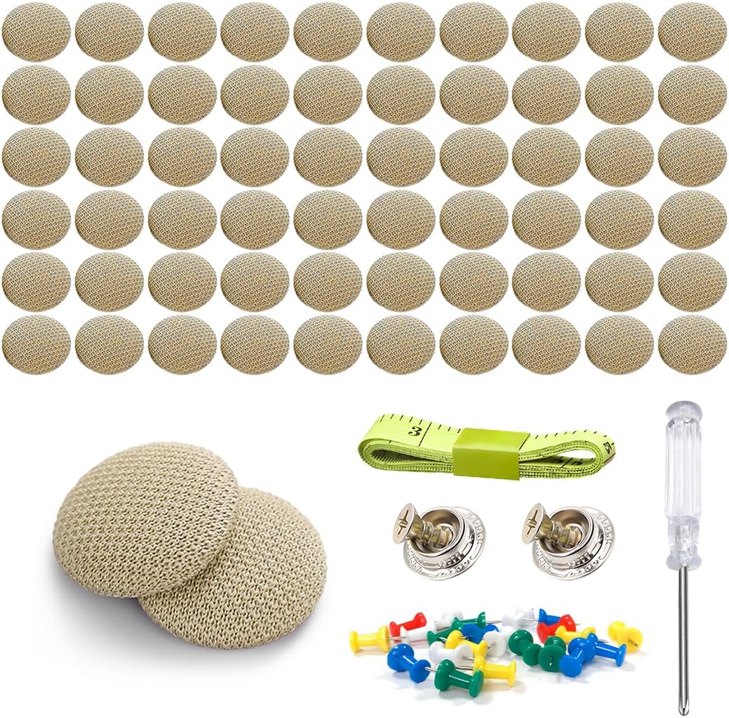 Kit de reparación de techo de techo de automóvil, botón de reparación de tela de rejilla con herramienta de instalación, remaches a presión de techo